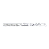 Subaru SYMMETRICAL AWD Logo Metal Letter Car Rear Sticker Decal Emblem Badge