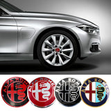 4pcs/set 56mm Alfa Romeo Car Wheel Center Hub Sticker Decal