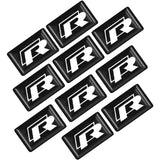 10pcs Volkswagen R GTI Epoxy Car Armrest Button Sticker