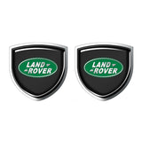 2pcs 39x39mm Land Rover Shield Metal Car Window Sticker Emblem Badge Decal