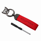 Ford Suede Metal Car Keyring Pendant