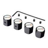 4pcs/set Nissan Nismo GTR Anti-Theft Car Air Valve Stem Cap Auto Tyre Valve Covers