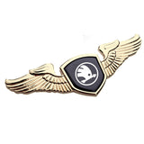 Skoda Angle Wings Metal Car Front Hood Bonnet Sticker Emblem Badge