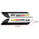 2pcs Volkswagen GTI Rline Logo Metal Car Side Sticker Emblem Badge Decal Auto Body Decoration