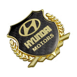Hyundai Metal Carbon Fiber Car Rear Sticker Shield Trunk Emblem Badge Decal