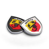 2pcs 39x39mm Abarth Shield Metal Car Window Sticker Emblem Badge Decal
