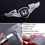 Honda Angle Wings Metal Car Front Hood Bonnet Sticker Emblem Badge