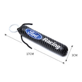 Ford Mustang ST RS Racing Carbon Fiber Car Keyring Keychain