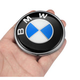 2PCS BMW Logo X1 X3 X5 X6 1 3 5 7 Series 82mm Car Front Hood Sticker 74mm Auto Trunk Emblem Rear Badge Decal