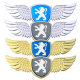 Peugeot Logo Metal Wings Car Front Hood Bonnet Center Sticker Emblem