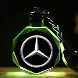 Mercedes Benz Car Logo LED Light Keychain Key Pendant