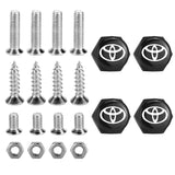 4pcs/set Toyota TRD Logo Stainless Steel Car License Plate Bolts