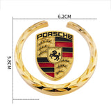 Porsche Metal Car Rear Sticker Auto Window Emblem Badge Decal