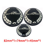 3PCS BMW 82mm Front Bonnet Emblem 74mm Rear Badge 45mm Car Steering Wheel Center Sticker Decal