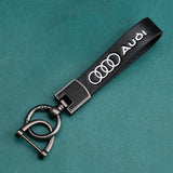 Audi Cowhide Metal Car Keyring Pendant