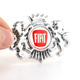 Fiat Double Lion Metal Car Rear Sticker Auto Window Emblem Badge Decal
