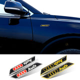 2pcs Audi Logo Car Fender Side Sticker Decal Emblem Badge