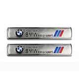 2pcs BMW M3 M5 M Performance Hamann Luxury Metal Car Sticker Emblem Badge Decal Decoration