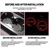 2pcs BMW E28 E30 E34 E36 E39 E46 E52 E53 E60 E61 E62 Logo Car Water Coasters 7-color LED Light Cup Mat Holder