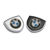 2pcs 39x39mm BMW Shield Metal Car Window Sticker Emblem Badge Decal