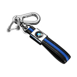 BMW PU Leather Car Key Chain Holder Auto Keyring
