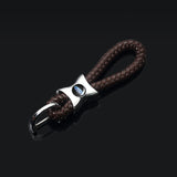Ford Mustang Logo Braided Rope Car Keychain Keyring