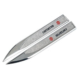 2pcs Suzuki Logo Metal Car Side Fender Sticker Emblem Badge