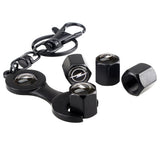 4pcs/set Opel Logo Car Air Valve Stem Cap Auto Tyre Valve Covers with Wrench