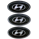 Hyundai Elliptical Metal Car Window Sticker Emblem Badge Decal