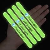 4pcs VW R Luminous Car Door Bumper Strip Anti-collision Protection Sticker