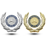 Mercedes Benz Wheat Metal Car Window Sticker Emblem Badge Decal