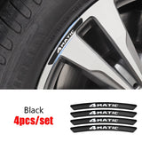 4pcs/set 9cm Mercedes Benz AMG Brabus 4 Matic Aluminum Alloy Car Wheel Rim Tyre Sticker