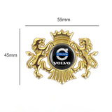 Volvo Double Lion Metal Car Rear Sticker Auto Window Emblem Badge Decal
