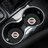 2pcs/set Nissan Logo PVC Waterproof Car Water Coaster