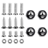4pcs/set Renault Logo Stainless Steel Car License Plate Bolts