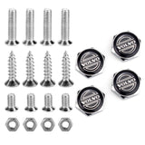 4pcs/set Volvo Logo Stainless Steel Car License Plate Bolts