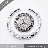 Mercedes Benz Metal Car Rear Sticker Auto Window Carbon Fiber Shield Emblem Badge Decal