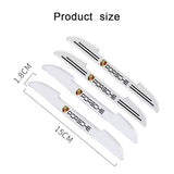 4pcs Porsche Car Door Bumper Strip Anti-collision Protection Sticker