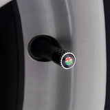 4pcs/set Alfa Romeo Logo Carbon Fiber Car Air Valve Stem Caps Auto Tyre Valve Covers with Wrench