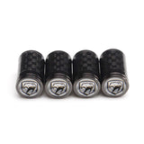 4pcs/set Dodge Viper Logo Carbon Fiber Car Air Valve Stem Cap Auto Tyre Valve Covers
