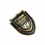 Hyundai Shield Carbon Fiber Car Rear Sticker Window Emblem Badge Decal
