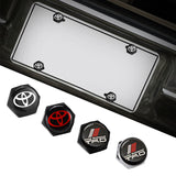 4pcs/set Toyota TRD Logo Stainless Steel Car License Plate Bolts