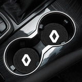 2pcs/set Renault Logo PVC Waterproof Car Water Coaster