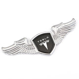 Tesla Metal Wings Car Front Emblem Badge Sticker Decal