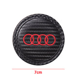 2pcs/set Audi Sline Logo PVC Waterproof Car Water Coaster