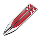 2pcs Volkswagen Rline GTI GTD Logo Metal Car Side Fender Sticker Emblem Badge Decal Decoration