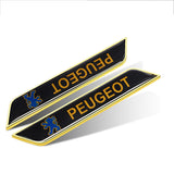2pcs Peugeot Logo Car Fender Side Sticker Decal Emblem Badge