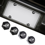 4pcs/set MINI Cooper Logo Stainless Steel Car License Plate Bolts