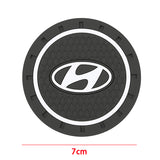 2pcs/set Hyundai PVC Car Water Coaster Cup Mat