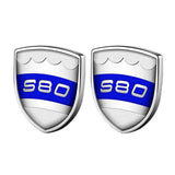 2pcs Volvo S40 S60 S80 S90 C30 V40 V60 V90 XC40 XC60 XC90 Metal Car Rear Sticker Decal Emblem Badge